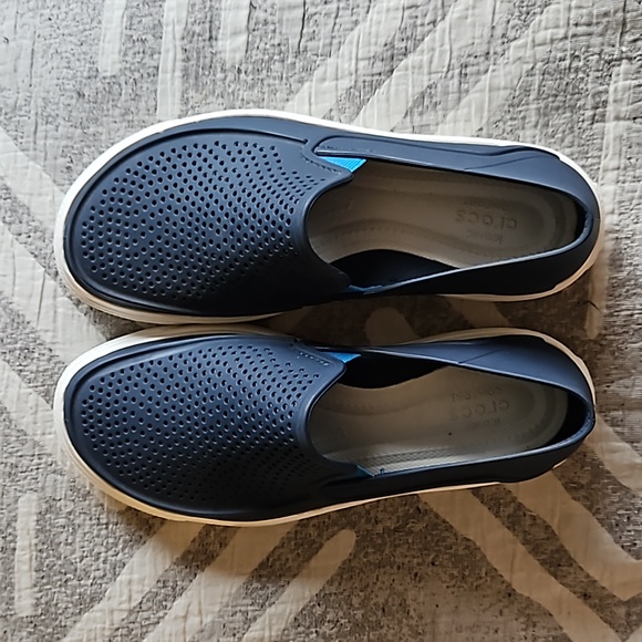 Crocs Citilane Roka Blue White Rubber junior size 3 comfort lightweight NWOT - Picture 4 of 10